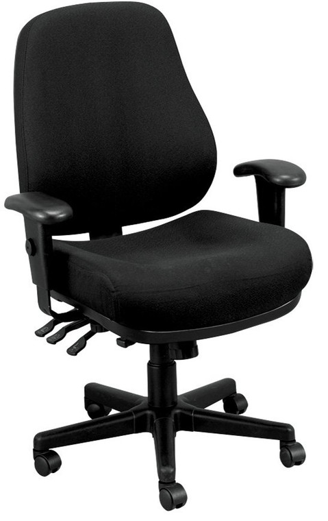 EuroTech 24/7 Intensive Use Chair in Dove Black, 3/4 Front View EuroTech 24/7 Intensive Use Chair in Dove Black, 3/4 Front View