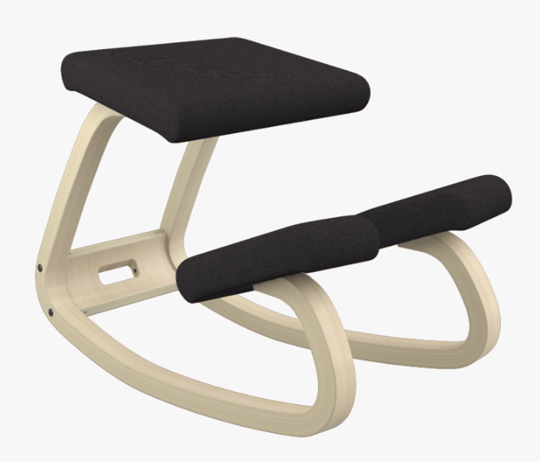 Varier balans Kneeling Chair Natural Ash Frame Revive Black fabric Varier balans Kneeling Chair Natural Ash Frame Revive Black fabric