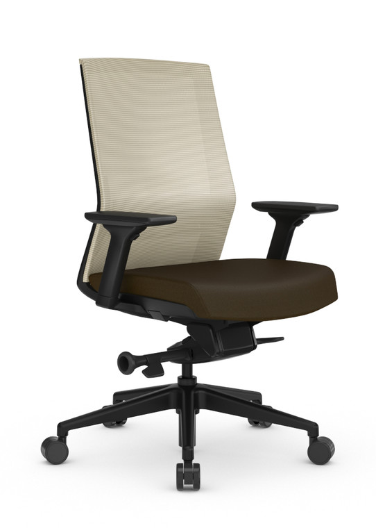 AMQ Black Zilo Ergonomic Task Chair, Sable Mesh Back, Black Frame and Polished Base, Optional 3-Way Arms, 3/4 Front View AMQ Black Zilo Ergonomic Task Chair, Sable Mesh Back, Black Frame and Polished Base, Optional 3-Way Arms, 3/4 Front View